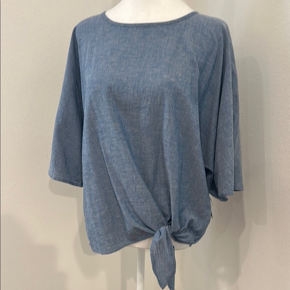 Time and Tru Denim Blue Blouse